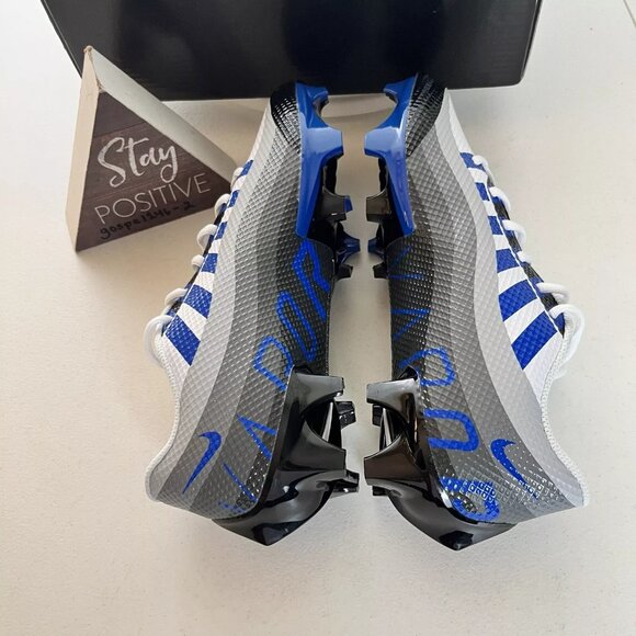 Nike Vapor Edge Speed 360 Size 8 Football‎ Cleats White Royal Blue Black Grey